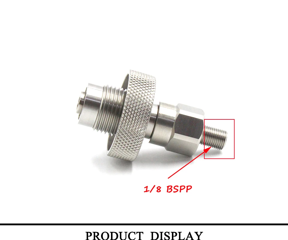 Qupb Пейнтбол din станция с 1/8 дюйма BSPP конус plug из нержавеющей стали WSP003