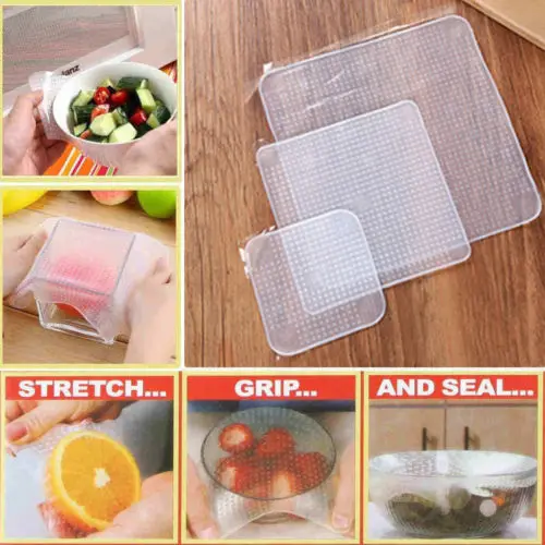 

Silicone Food Fresh Keeping Film Seal Cover Plastic Wrap Preservative Film
