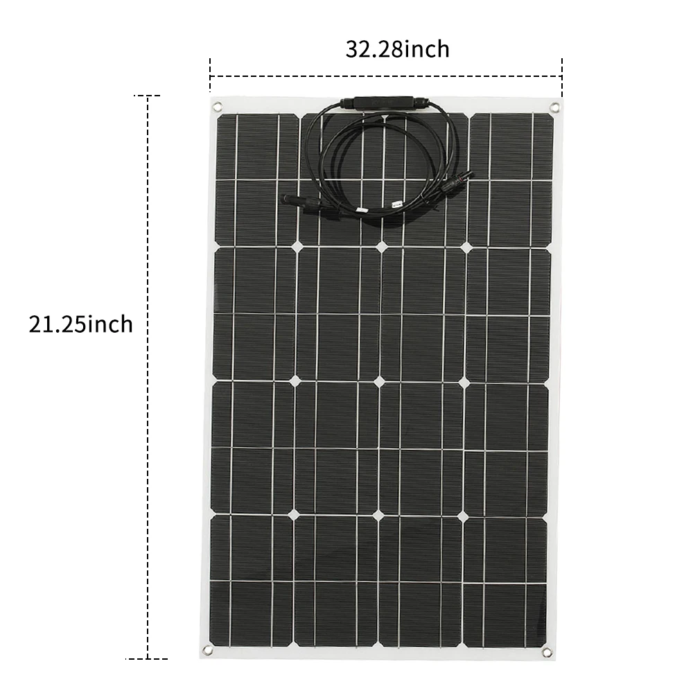 80 Вт Гибкая солнечная панель высокой эффективности монокристаллические кремниевых солнечных элементов Водонепроницаемая солнечная батарея зарядное устройство для автомобиля лодочный лагерь
