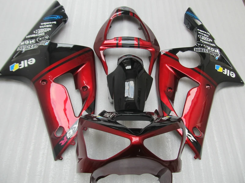 Complete Injection Fairing kits for Kawasaki NINJA ZX 6R 2003 2004 zx6r 03 04 red black motorcycle fairings set JX19 | Автомобили и