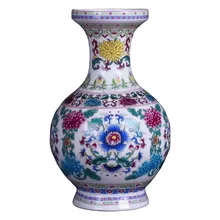 Цзиндэчжэнь Глазированная Керамическая Ваза Классическая традиционная антикварная дзиндечженьская китайская фарфоровая ваза для цветов для домашнего офисного декора