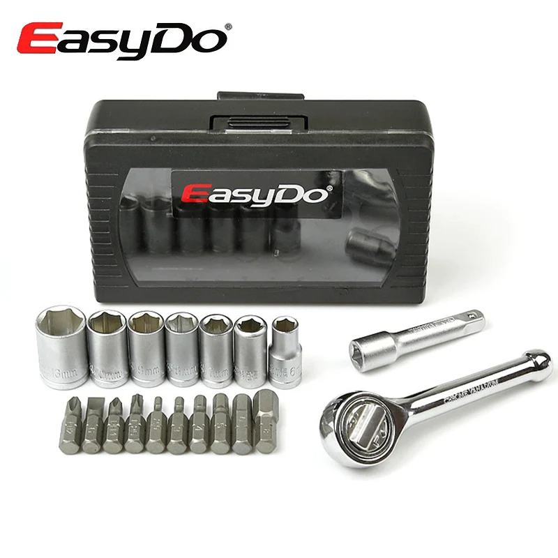 

EasyDo Torque Bicycle Wrench Tools Kit 16 Functions 2.5/3/4/5/6/8mm Hex T25 Disc Screwdriver MTB Bike Repair Sets Cycling Parts