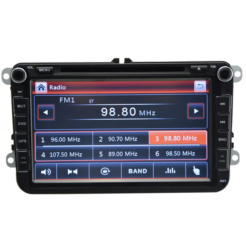 Автомобильный DVD-плеер 2 Din 8 дюймов для VW/POLO/Jetta/PASSAT/Golf/Skoda/Octavia/SEAT/LEON с радио GPS BT 1080P