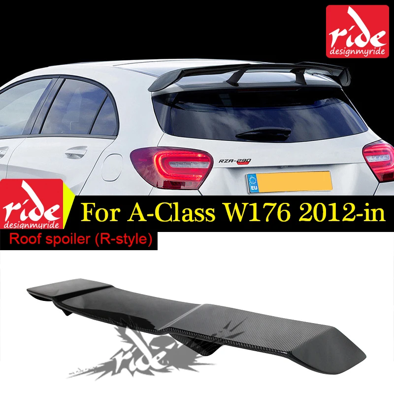 W176 задний спойлер для W176-класс A180 A200 A250 A300 A45 AMG AER Стиль автомобиля углеродного волокна Revozport задний спойлер хвост крыло 2012