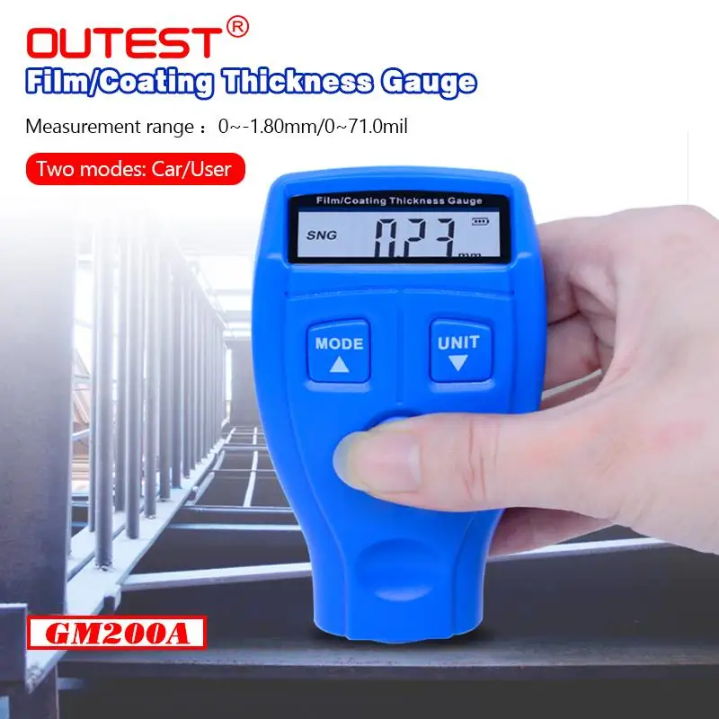 OUTEST Coating Painting Thickness Gauge Tester GM200 Ultrasonic Film