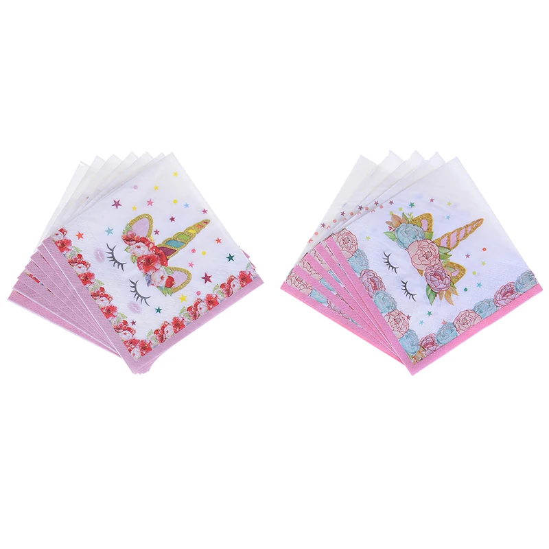 Unicorn Party Decor Hat Napkins Plate Table Cloth Kids Happy Birthday Gifts Birthday Latex Balloons Unicorn Theme Paper