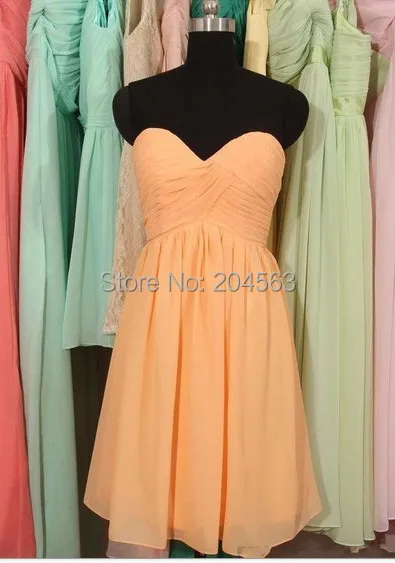 

Real Picture Knee Length Short Bridesmaid Dresses Candy Color Sweetheart Bridesmaid Dress for Wedding