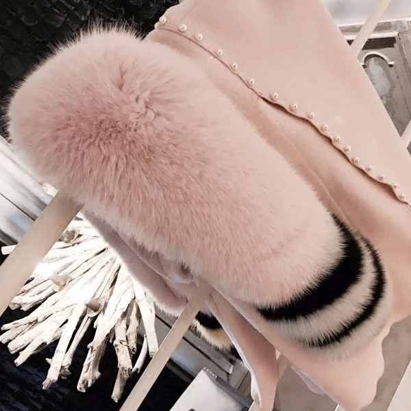 Download 2018 Trend of the New Fur Scarf Luxury Spell Color Fox Fur Scarf Shawl Female Winter-in Women's ...