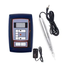 Абсолютно высококачественный Перманентный макияж для бровей Макияж для губ швейцарский мотор татуировка машина Электропитание комплект