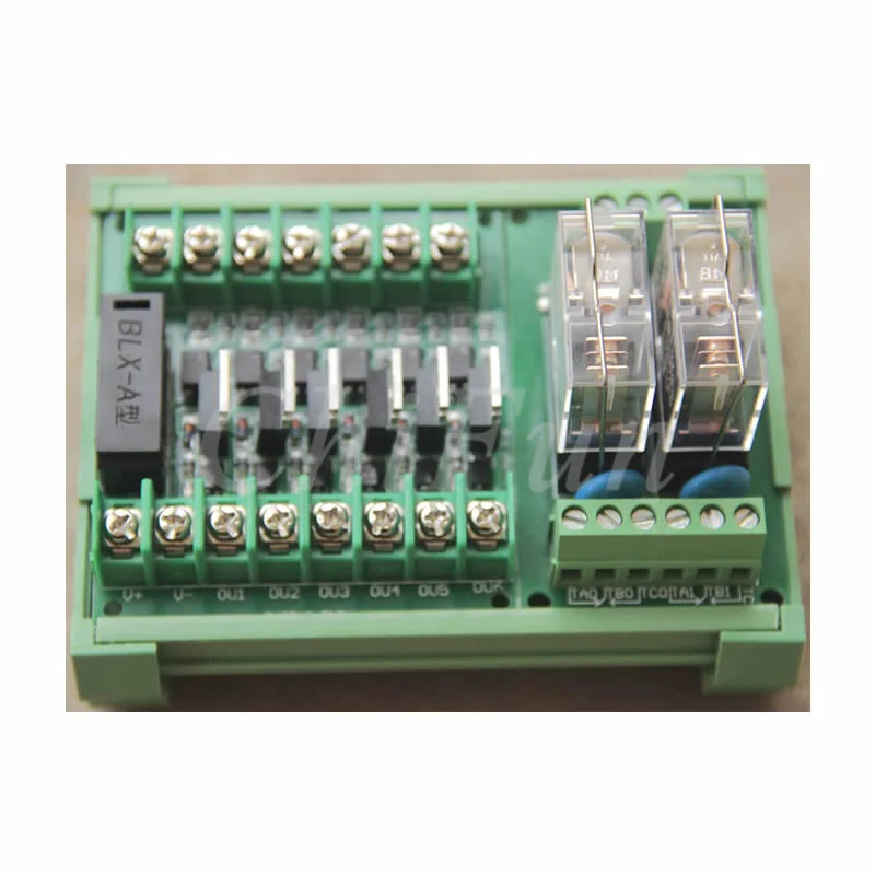6 Way Plc Ingresso Dell'Amplificatore Bordo Dell'Amplificatore + Relè 2 Strada Di Uscita Npn Pnp