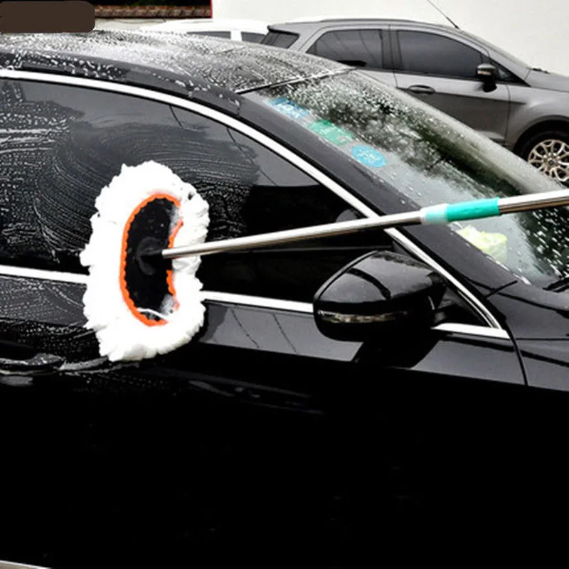 New Arrivals Car Adjustable Telescoping Cleaning Dust Brush Wiping Soft Milk Silk Mop Wash Brush Dusting Tool