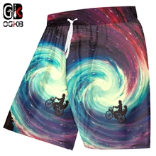 OGKB повседневные шорты мужские новые тренажерные залы 3D короткие джоггеры с принтом пейсли Галактика Космос Забавный негабаритный наряд Бермуды Шорты дропшиппинг