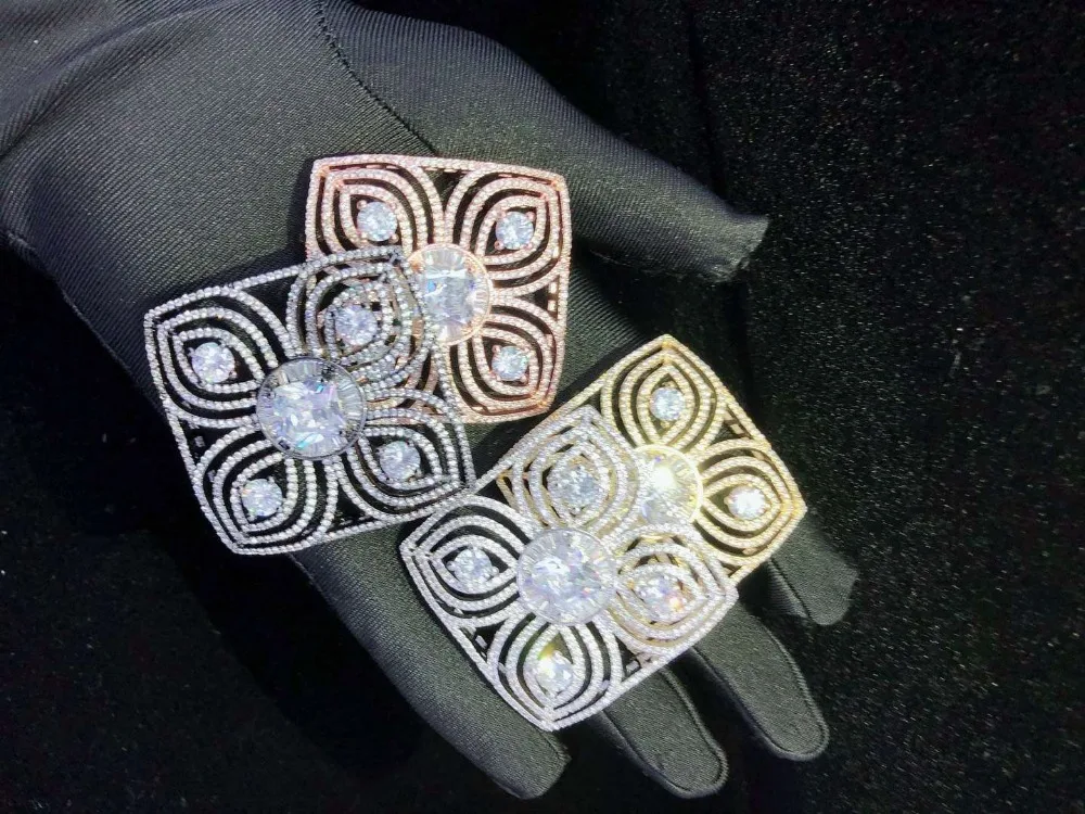 

Y537 High Quality Golden plated Paved CZ Necklace Pendant Connectors Cubic Zirconia DIY Jewellery Making