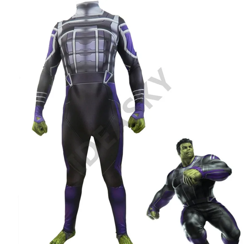 

New Superhero Robert Bruce Banner Zentai Bodysuit Suit Jumpsuits For Adult Kids Avengers 4 Endgame Hulk Cosplay Costume