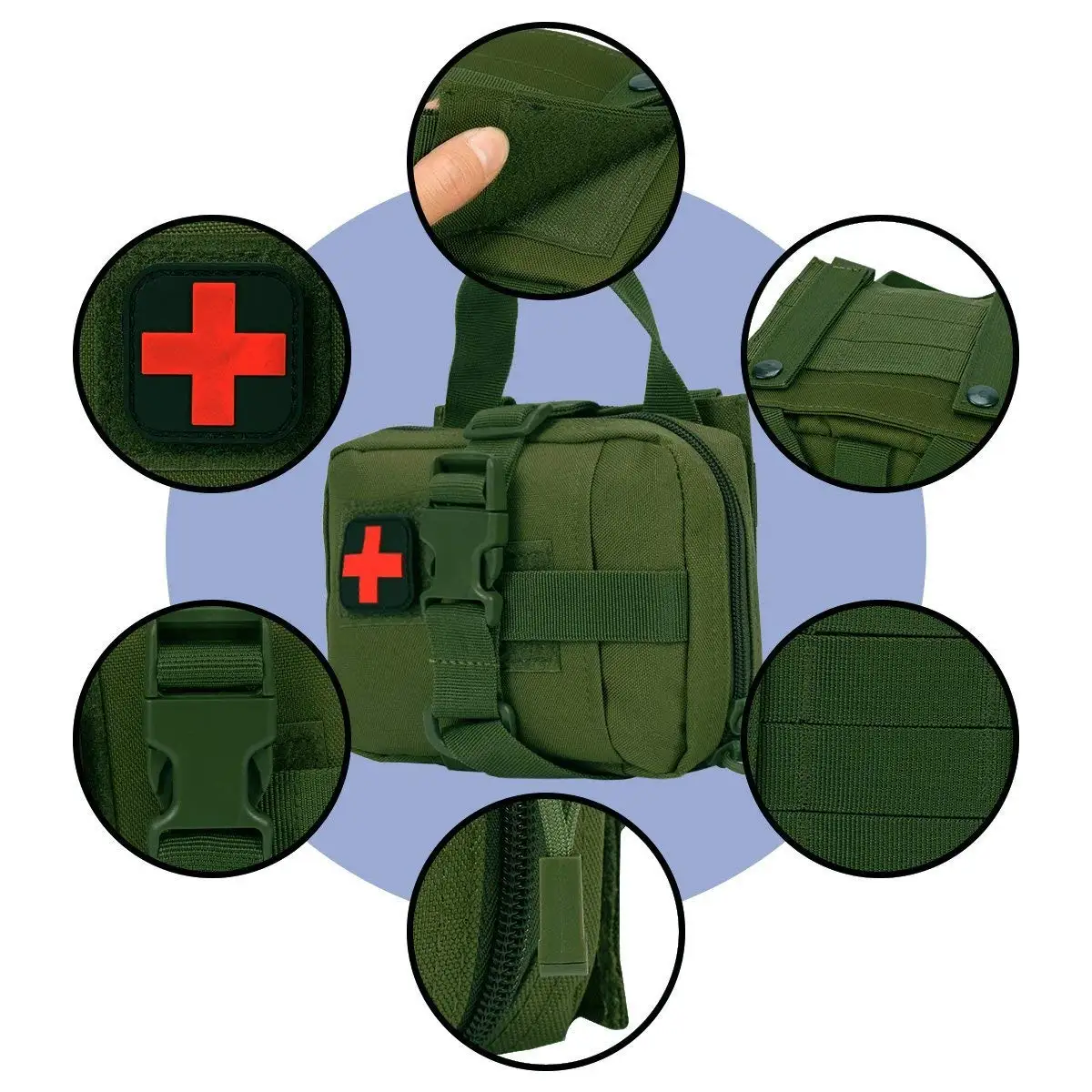 Медицинская сумка NylonTactical Molle для использования на открытом воздухе военная