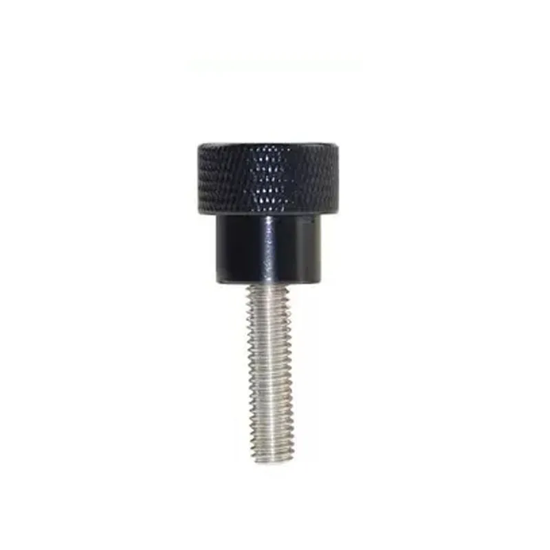 1pcs M5 Black Aluminum alloy handle stainless steel screw High-end knurled hand screws Step handles bolt total height 20mm | Обустройство