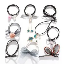 9 шт. Звездная голова Веревка для волос Маленький головной убор набор девушка сердце кольцо резинка G0503