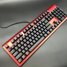 104 Механическая игровая клавиатура с подсветкой 104 колпачки ABS Сменные Переключатели металлический корпус ABS Oem колпачки синий Переключатели