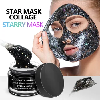 

Shopify-Dropshipping Glitter Star Facial Mask Moisturizing Cleaning Pores Skin Firming Whitening Peel Off Blackhead Removal Mask