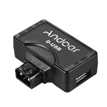 

Andoer Portable and flexible D-Tap to 5V USB Adapter Connector for V-Mount Camcorder Camera Battery for BMCC Smartphone Monitor