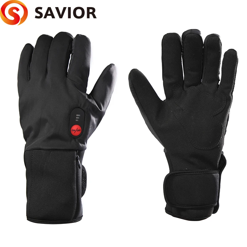 SAVIOR S 11B Thin Model Electric heating font b Gloves b font Winter Ski Biking low