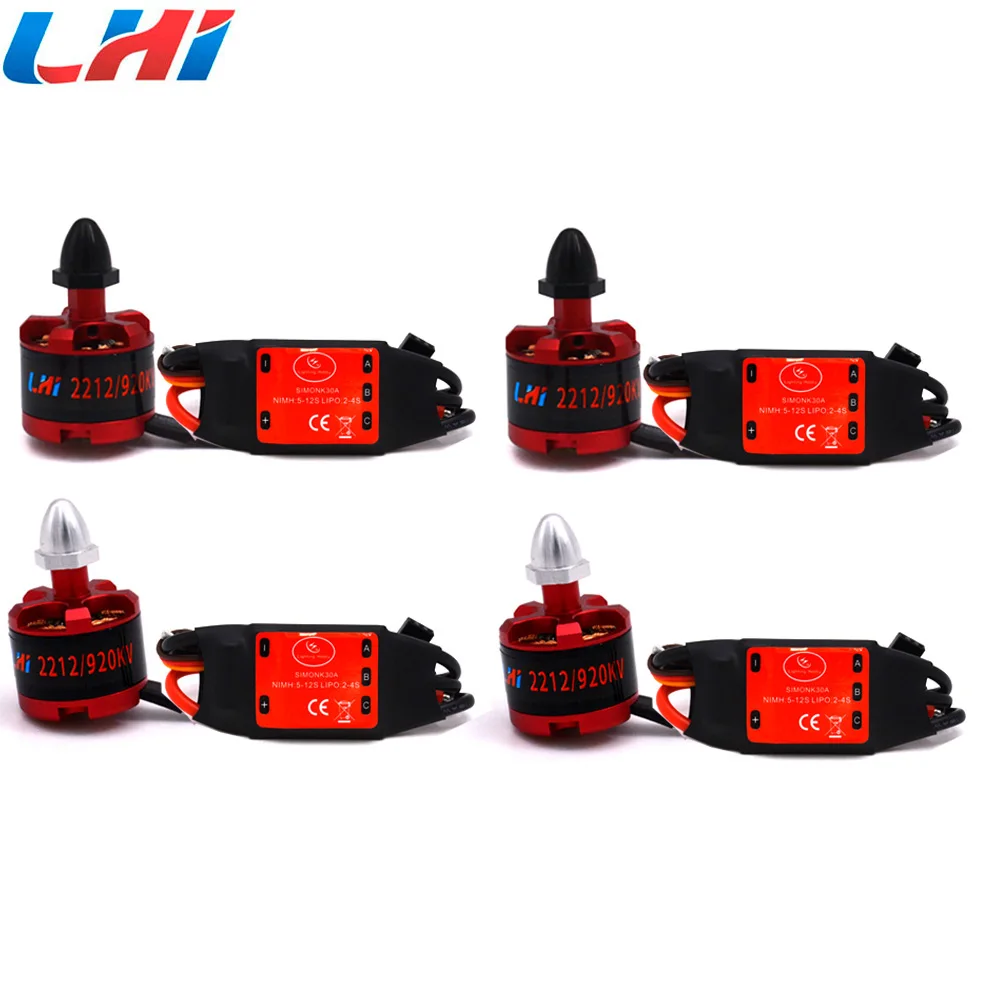 4 шт. 2212 920kv бесщеточный двигатель и 4x 30a Simonk Quad X525 Lipo Servo X Lhi для дрона