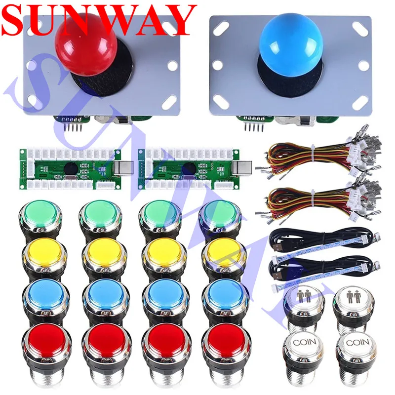 Аркадный джойстик DIY Kit Zero Delay Arcade USB энкодер для ПК аркадный + хромированные