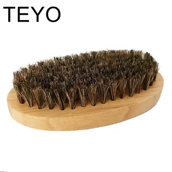 

TEYO Beard Brush of Boar Bristle With Bamboo Handle For Man Care Beard Skin Care Grooming 11.3x5.5x3cm