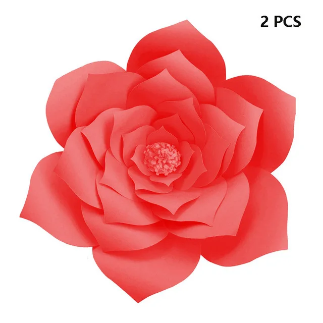 FENGRISE DIY бумажные цветы 20 см бумажные помпоны цветок для свадебного декора искусственный цветок фон инструмент Декор стены бумага цветок - Цвет: red