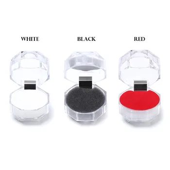 

4YANG 1pc Crystal Acrylic Portable Transparent Rings Earring Display Box Wedding Jewelry Package Box Ring Organizer