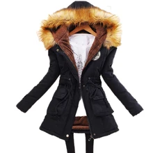Winter Jackets Women 2016 fashion Casual Slim hooded Artificial wool polyester military plus size collar outerwear