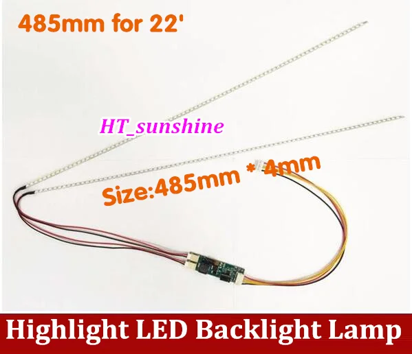 

1PCS Free Shipping 485mm 22" 22inch Adjustable brightness led backlight strip kit,Update inch LCD ccfl panel to LED backlight
