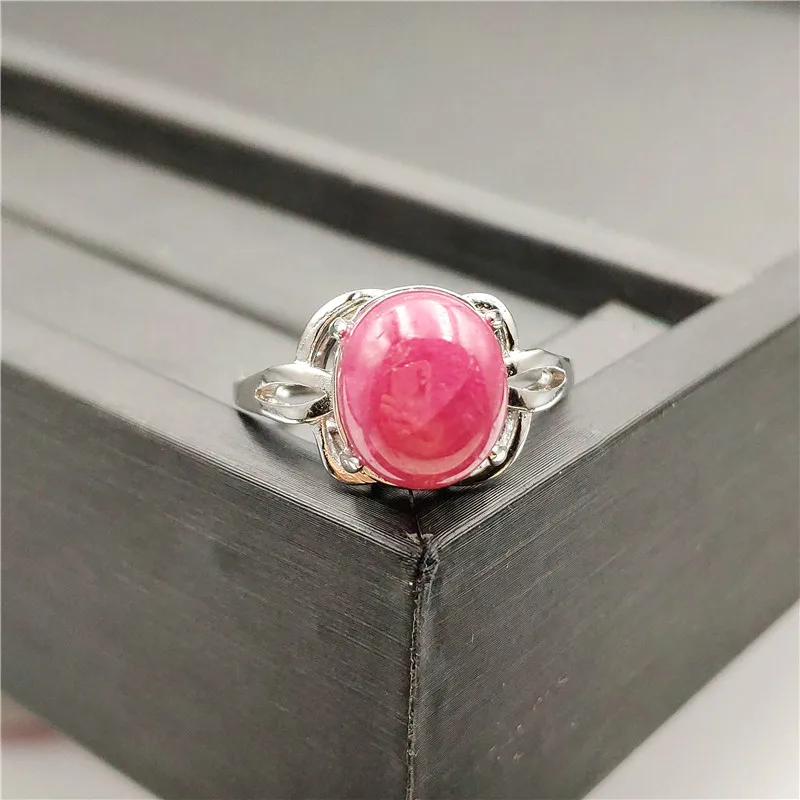 

Adjustable Ring Natural Ruby Zoisite Crystal 14x11mm Stone 925 Sterling Silver Woman Man Party Gift Gemstone Rings Jewelry AAAAA