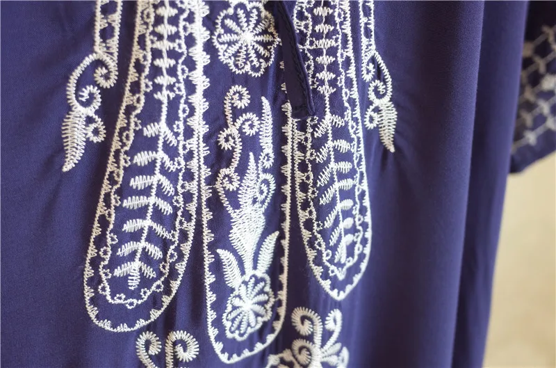 Индийское народное летнее пляжное платье на шнуровке с v-образным вырезом и рукавом летучая мышь, хлопковая туника, женская пляжная одежда, Кафтан Макси платье, халат Sarong N775