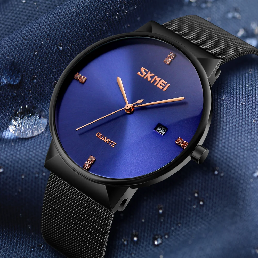 

SKMEI Men Watches Stainless Steel Fashion Man Watch Top Brand Luxury Waterproof Quartz Male Watches Clock Relogio Masculino 9164