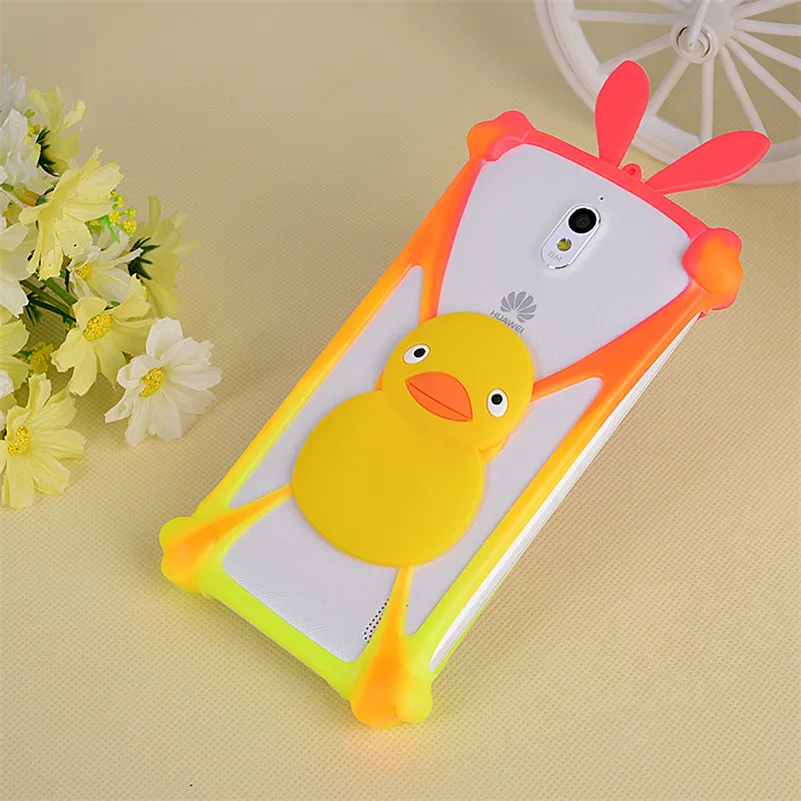 

Cute Cartoon Silicone Universal Cell Phone Holster Cases Fundas For Fly IQ239 ERA Nano 2 Case Silicon Coque Cover Anti-knock