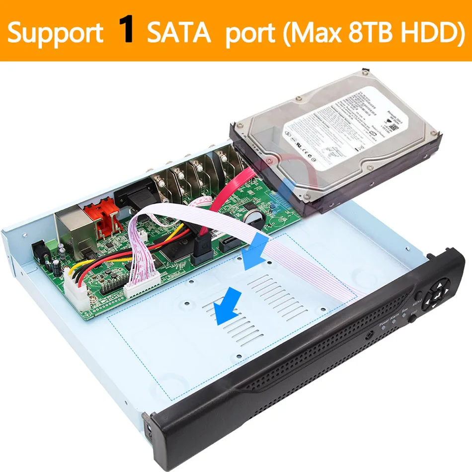 Gravador de Vídeo Dvr para 720 Dvr Vigilância Segurança Cctv Híbrido p - 960 h Analógico Cvi Tvi Câmera ip Xmeye 5in1 8ch * 1080n Ahd 7 gravador de vídeo de vigilância