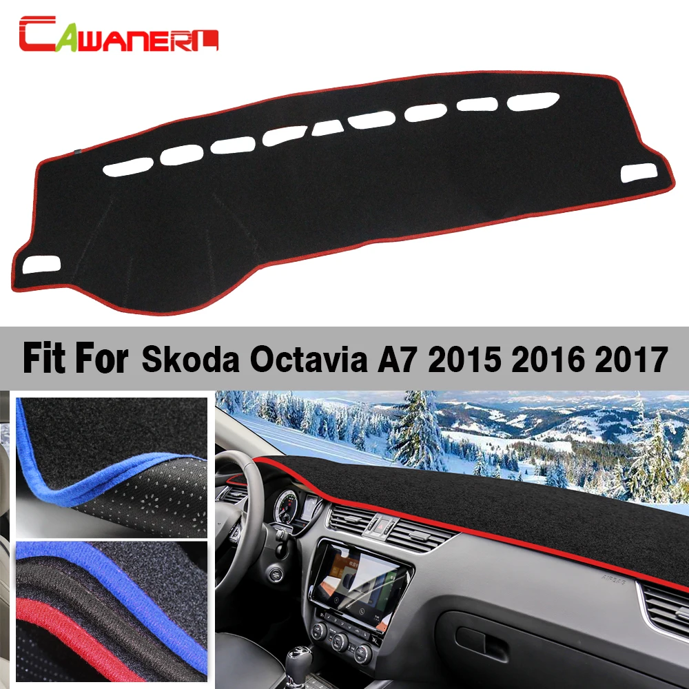

Car Dashboard Mat Interior Desk Instrument Platform Avoid Light Pad Carpet Cover Anti Slip For Skoda Octavia A7 2015 2016 2017