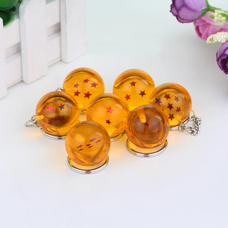 

7pc/set Dragon Ball 1-7 Stars Keychain Pendant Car Keyring For Men Women Fans Jewelry