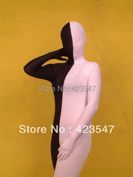 

Black & White Skin Spandex Zentai Suit Party Costume