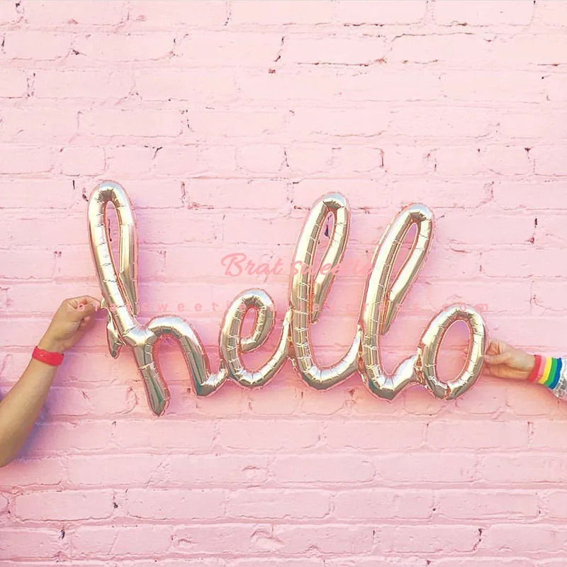 Воздушные шары из фольги с надписью Love Hello Party|Воздушные и аксессуары| |