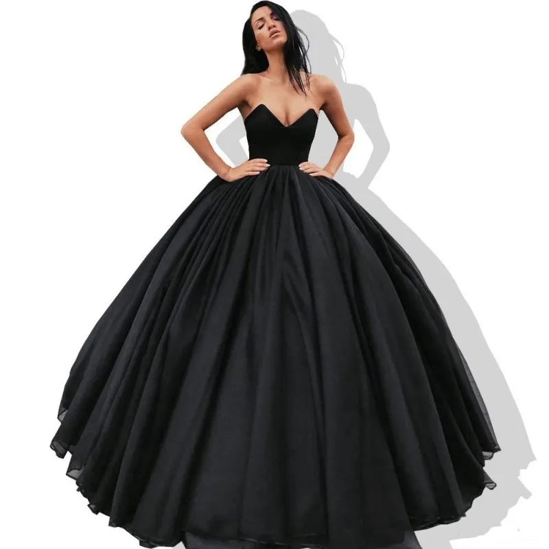 elegant black ball gown