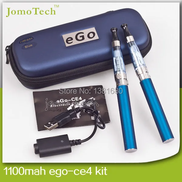  eGo Ce4 Double Starter Kits eGo Zipper Case 1100mah eGo-T Battery Ce4 Atomizer Kit Electronic Cigarette Smoking Vape Pen Jomo-59 