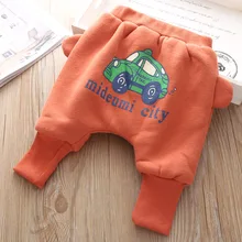 Осенне-зимняя одежда для малышей, одежда для маленьких девочек, штаны на подгузник, штаны для детей от 0 до 3 лет, теплая верхняя одежда для мальчиков, широкие брюки