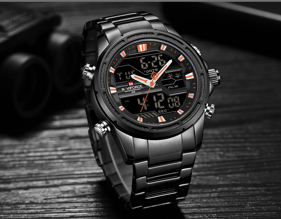 NAVIFORCE люксовый бренд мужские спортивные часы мужские кварцевые светодиодный цифровые часы мужские военные наручные часы Relogio Masculino