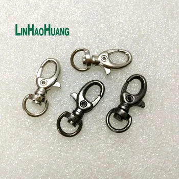 

Wholesale 50pcs Small Black nickle/Nickle Alloy Swivel Clasps Snap Key Hooks DIY Key Chain Ring Free Shipping 2017092401