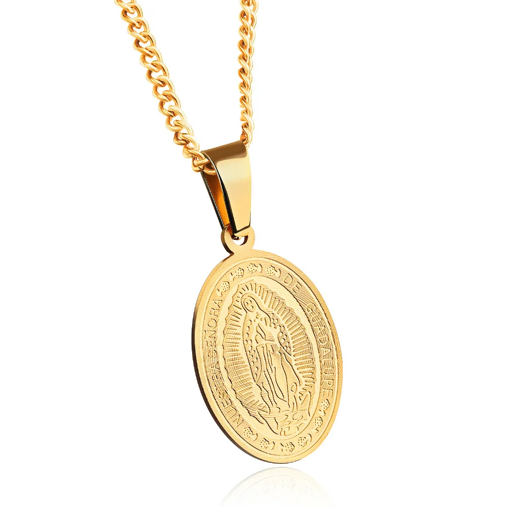 Bela Stainless Steel Necklace Religious Jewelry Catholicism Silver Gold