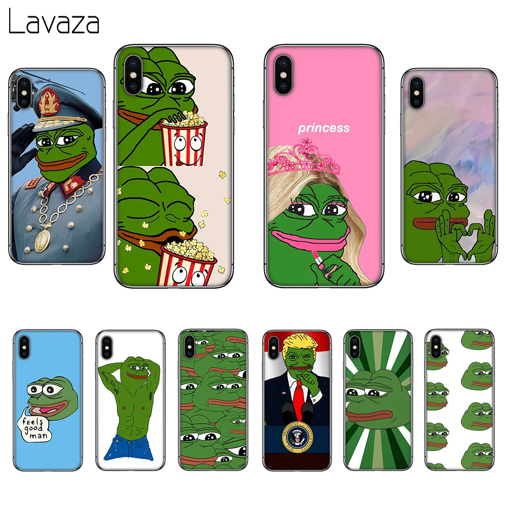 

Lavaza Meme Smug Frog Pepe Soft Silicone Case Cover for Apple iPhone 6 6S 7 8 Plus 5 5S SE X XS 11 Pro MAX XR