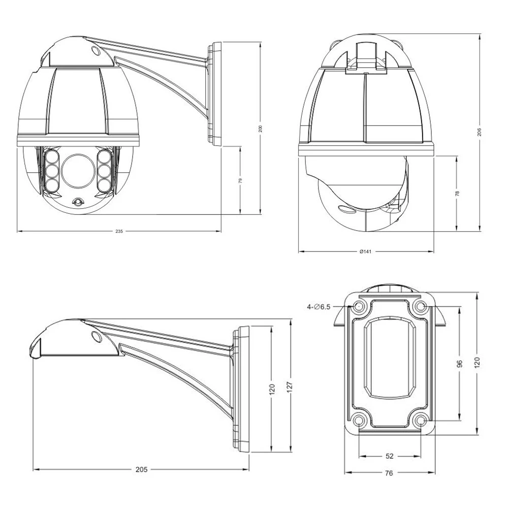 2.0 Pan Velocidade Livre Tilt 5