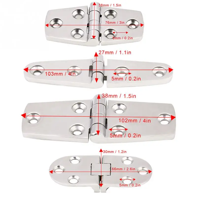 Морской катер двери кабины Нержавеющая сталь люк двери шарнир Замена 66*30 мм специальные внутренние подкладки для 76*38 мм 103*27 мм 102*38 мм